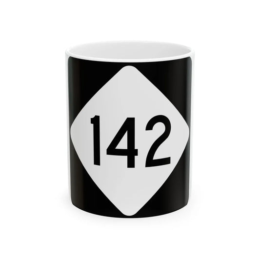 NC 142 (North Carolina) (Road Sign) White Coffee Mug 11oz - Go Mug Yourself