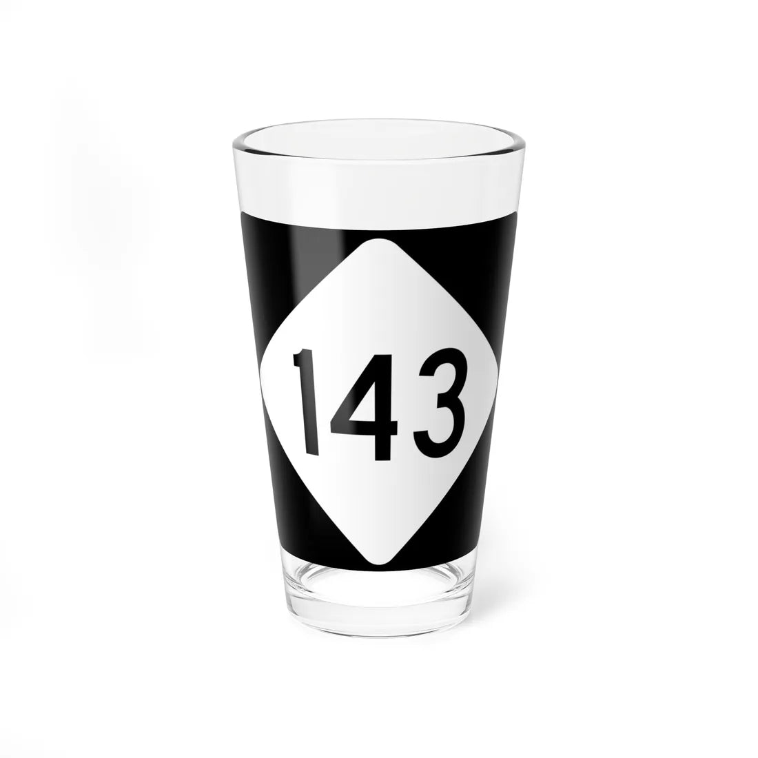 NC 143 (North Carolina) (Road Sign) Pint Glass 16oz 16oz - Go Mug Yourself