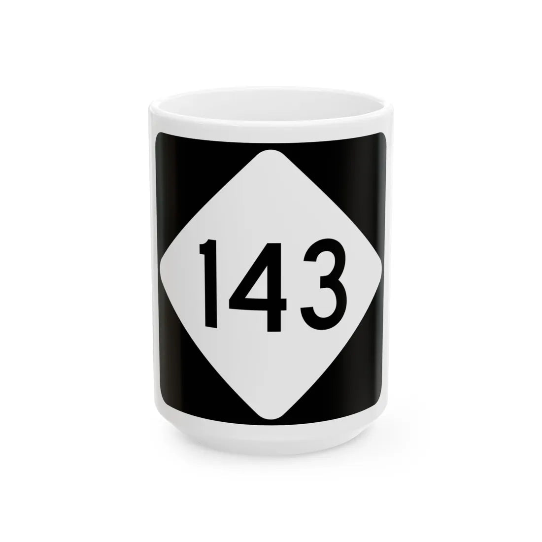 NC 143 (North Carolina) (Road Sign) White Coffee Mug 15oz - Go Mug Yourself