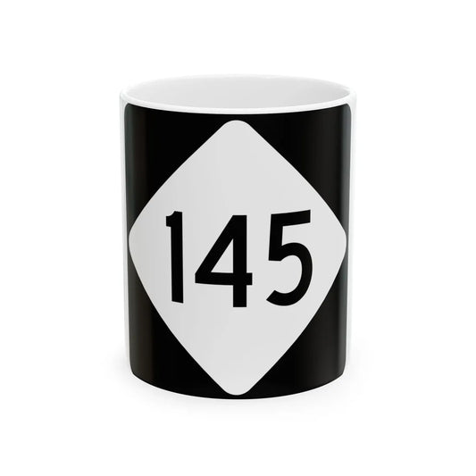 NC 145 (North Carolina) (Road Sign) White Coffee Mug 11oz - Go Mug Yourself