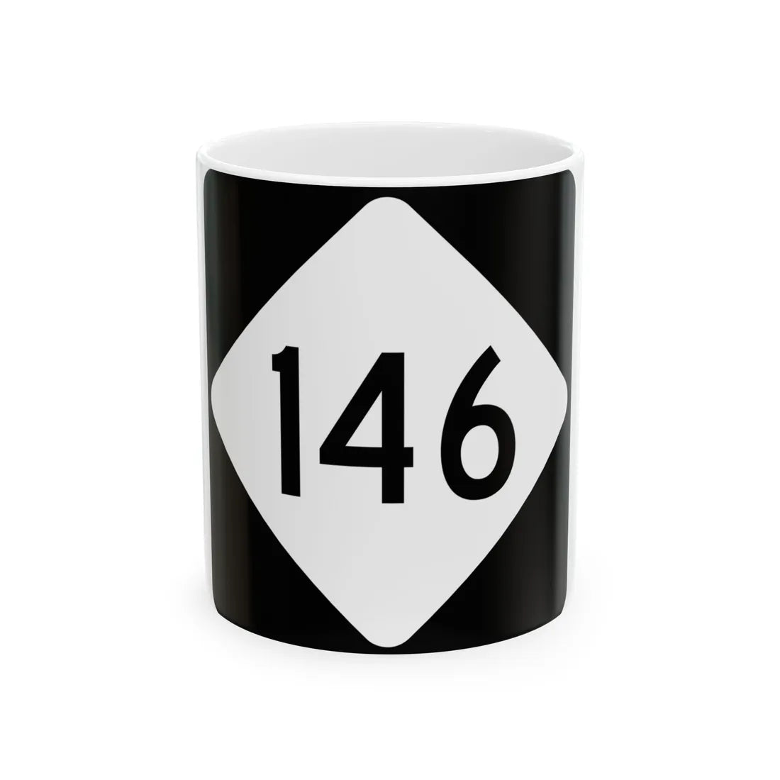 NC 146 (North Carolina) (Road Sign) White Coffee Mug 11oz - Go Mug Yourself