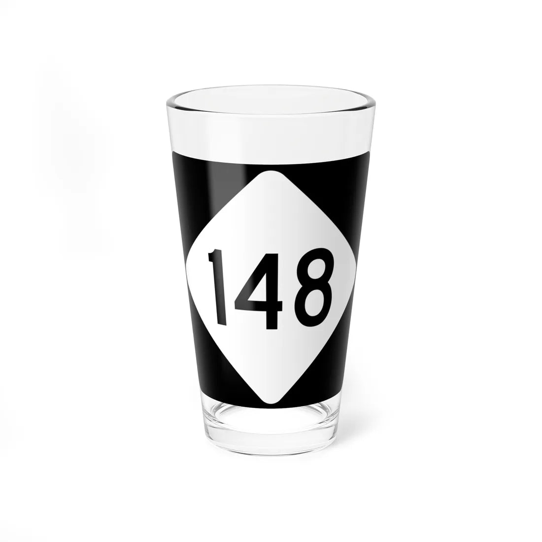 NC 148 (North Carolina) (Road Sign) Pint Glass 16oz 16oz - Go Mug Yourself