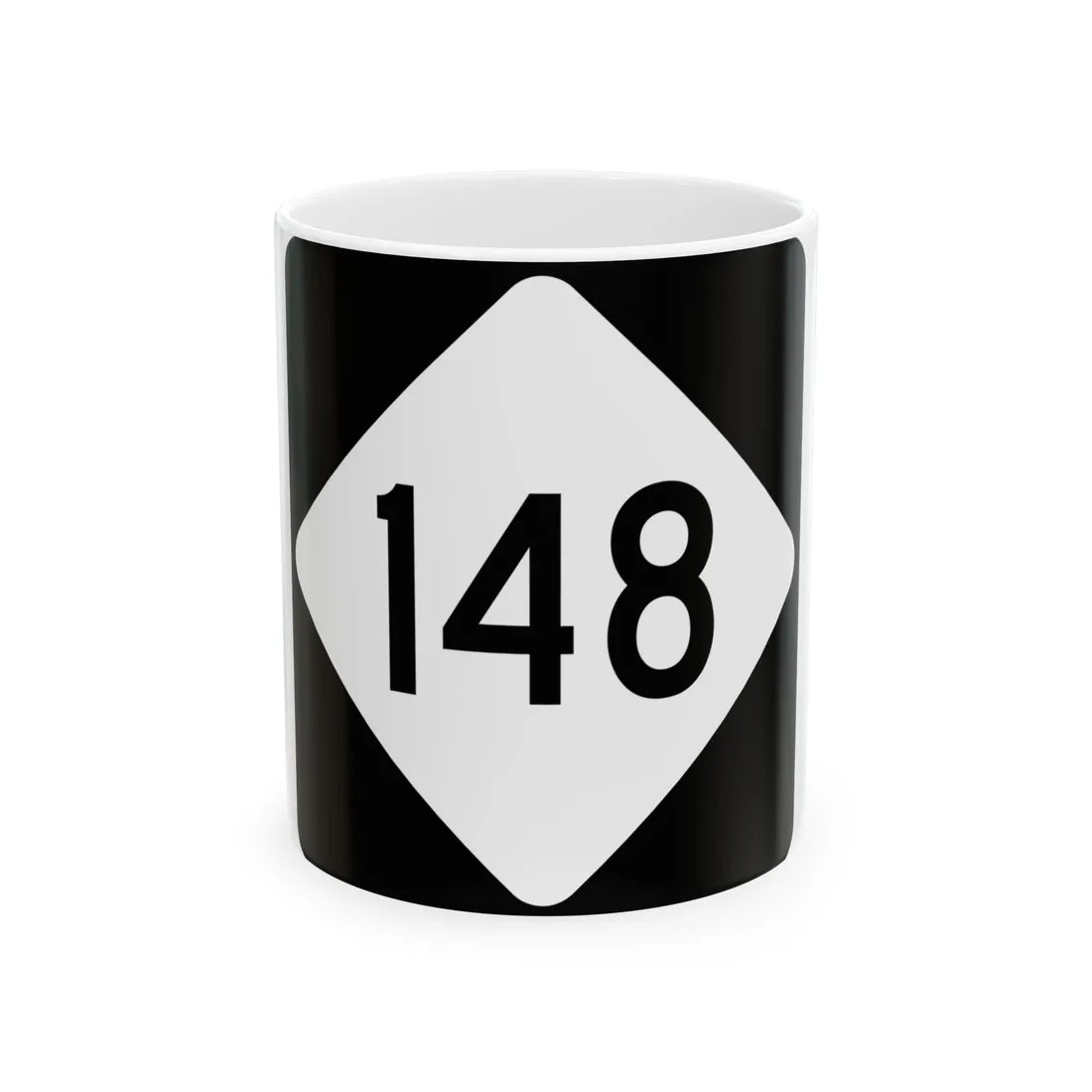NC 148 (North Carolina) (Road Sign) White Coffee Mug 11oz - Go Mug Yourself