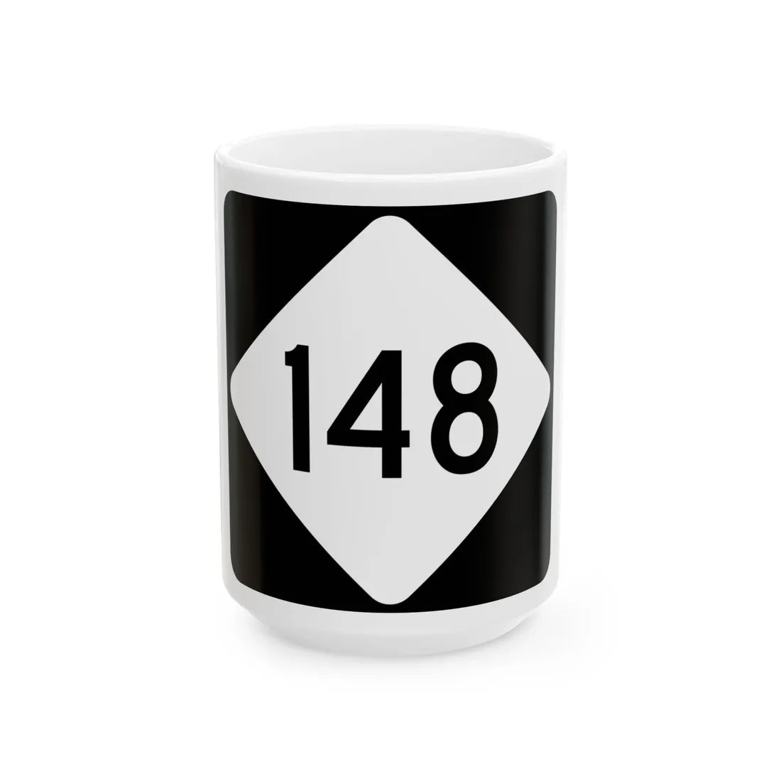 NC 148 (North Carolina) (Road Sign) White Coffee Mug 15oz - Go Mug Yourself