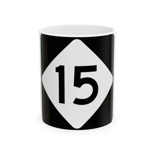 NC 15 (North Carolina) (Road Sign) White Coffee Mug 11oz - Go Mug Yourself