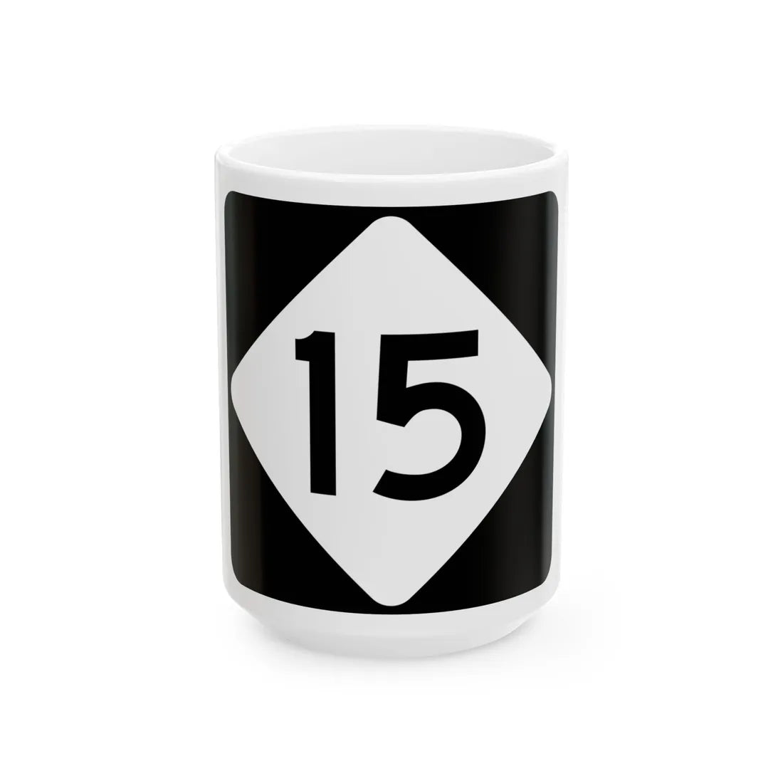 NC 15 (North Carolina) (Road Sign) White Coffee Mug 15oz - Go Mug Yourself