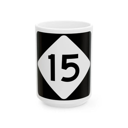 NC 15 (North Carolina) (Road Sign) White Coffee Mug 15oz - Go Mug Yourself