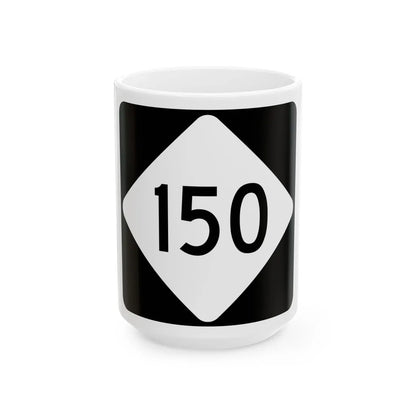 NC 150 (North Carolina) (Road Sign) White Coffee Mug 15oz - Go Mug Yourself