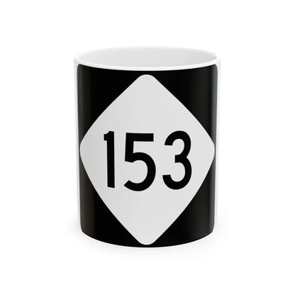 NC 153 (North Carolina) (Road Sign) White Coffee Mug 11oz - Go Mug Yourself