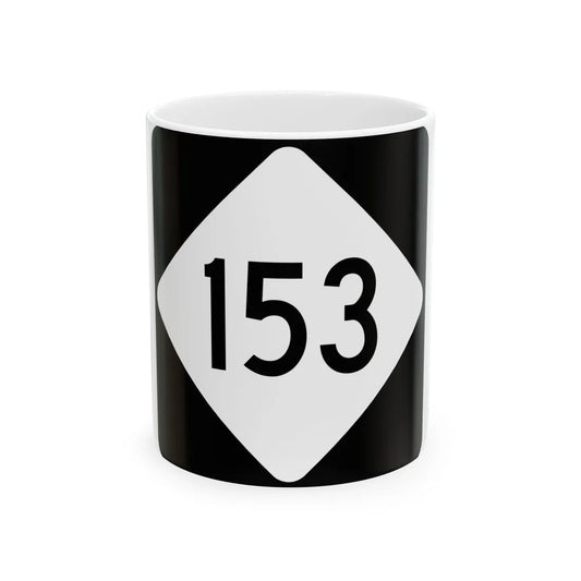 NC 153 (North Carolina) (Road Sign) White Coffee Mug 11oz - Go Mug Yourself