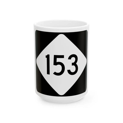NC 153 (North Carolina) (Road Sign) White Coffee Mug 15oz - Go Mug Yourself