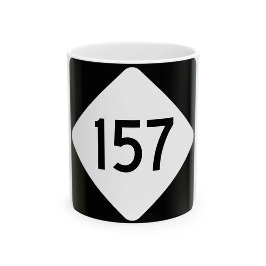 NC 157 (North Carolina) (Road Sign) White Coffee Mug 11oz - Go Mug Yourself
