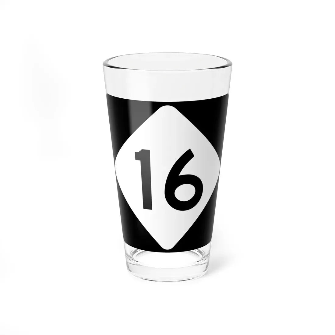 NC 16 (North Carolina) (Road Sign) Pint Glass 16oz 16oz - Go Mug Yourself