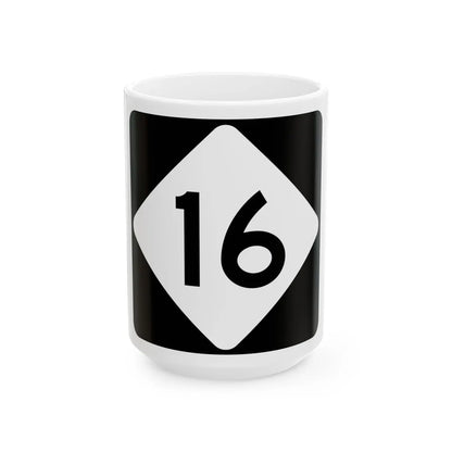 NC 16 (North Carolina) (Road Sign) White Coffee Mug 15oz - Go Mug Yourself