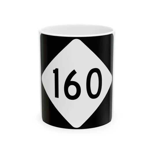 NC 160 (North Carolina) (Road Sign) White Coffee Mug 11oz - Go Mug Yourself