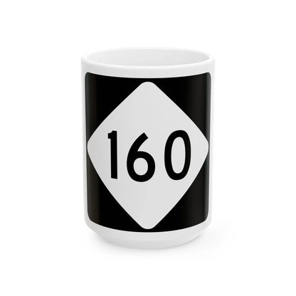 NC 160 (North Carolina) (Road Sign) White Coffee Mug 15oz - Go Mug Yourself