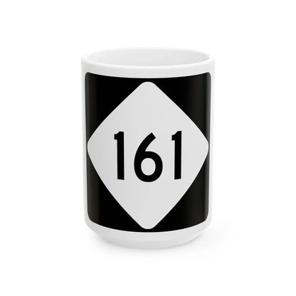 NC 161 (North Carolina) (Road Sign) White Coffee Mug 15oz - Go Mug Yourself