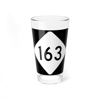 NC 163 (North Carolina) (Road Sign) Pint Glass 16oz 16oz - Go Mug Yourself