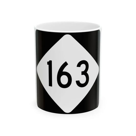 NC 163 (North Carolina) (Road Sign) White Coffee Mug 11oz - Go Mug Yourself