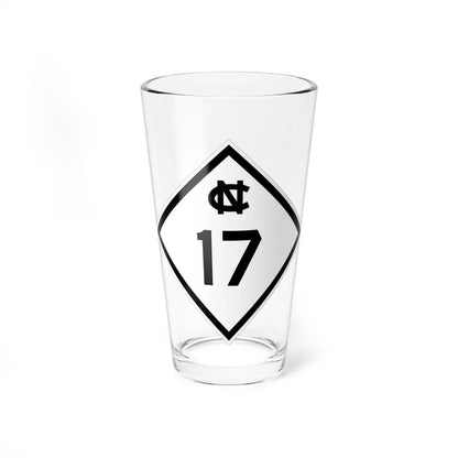 NC 17 1945 (North Carolina) (Road Sign) Pint Glass 16oz 16oz - Go Mug Yourself