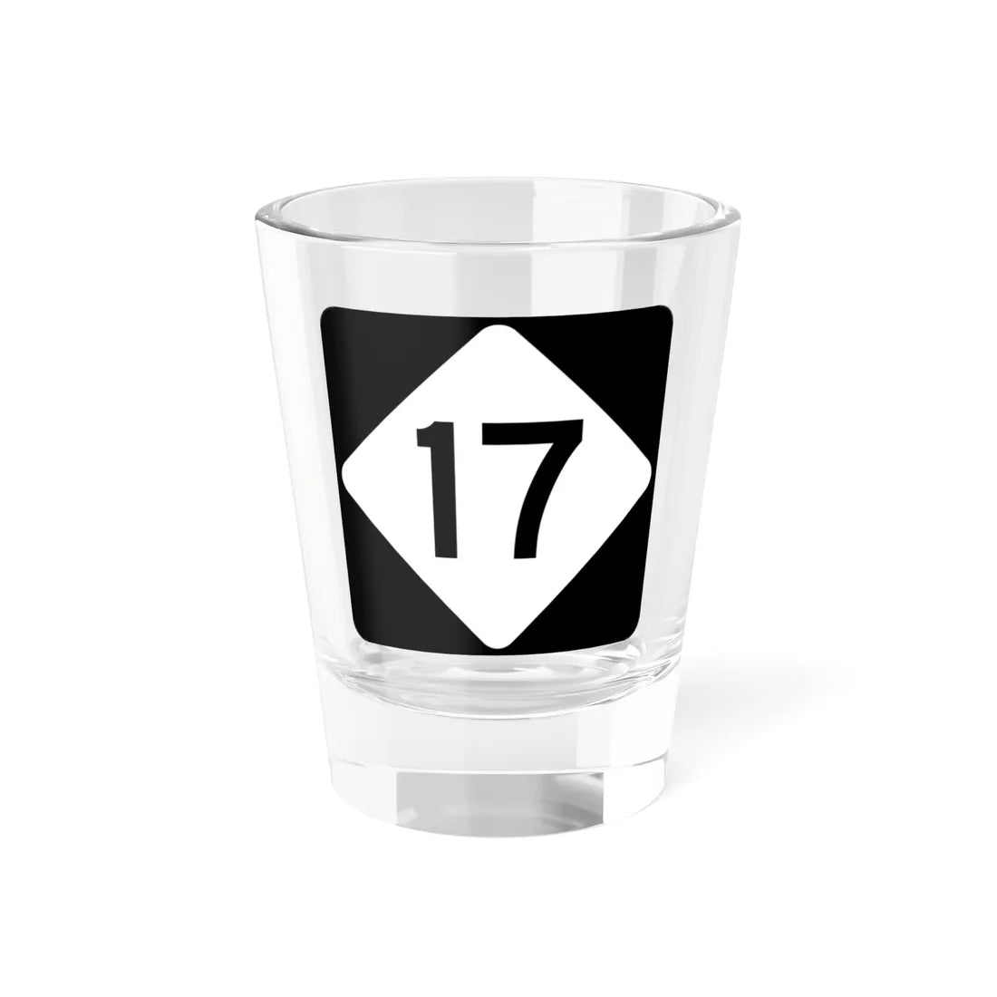 NC 17 (North Carolina) (Road Sign) Shot Glass 1.5oz 1.5oz - Go Mug Yourself