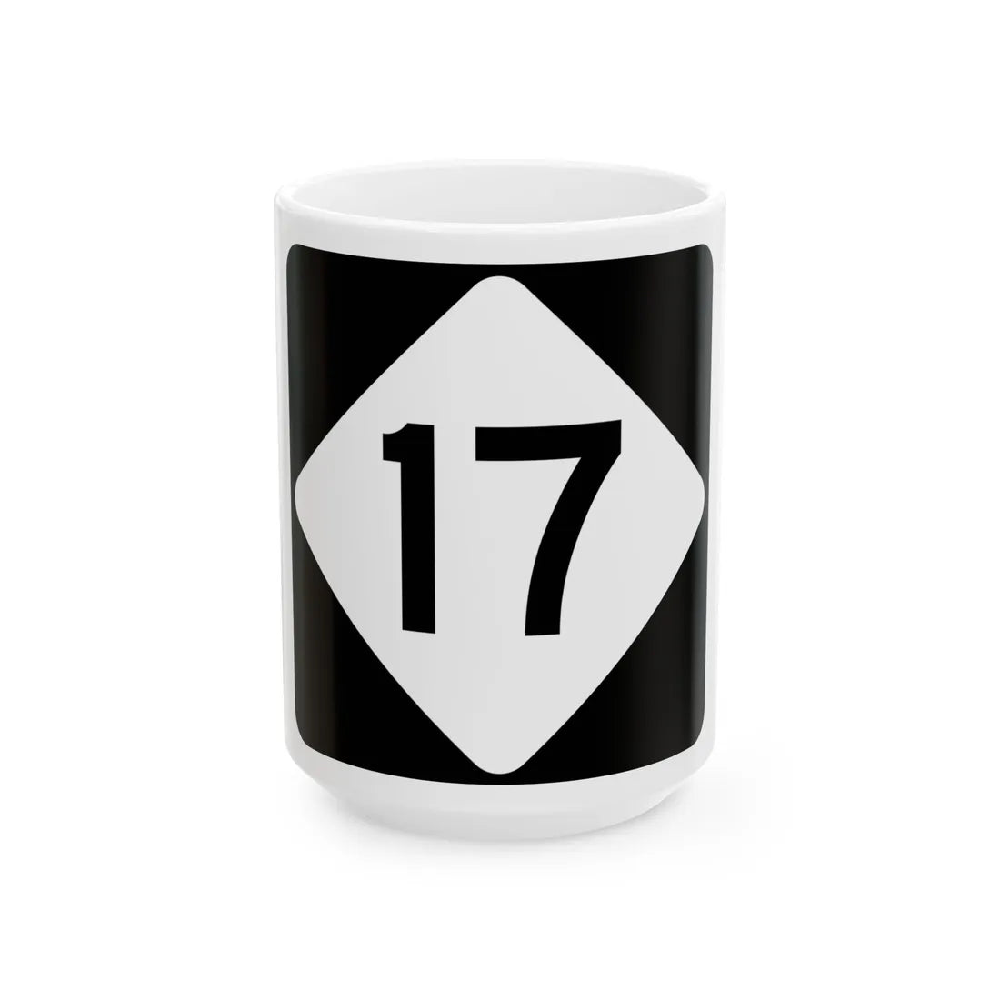 NC 17 (North Carolina) (Road Sign) White Coffee Mug 15oz - Go Mug Yourself