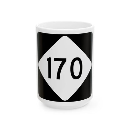 NC 170 (North Carolina) (Road Sign) White Coffee Mug 15oz - Go Mug Yourself