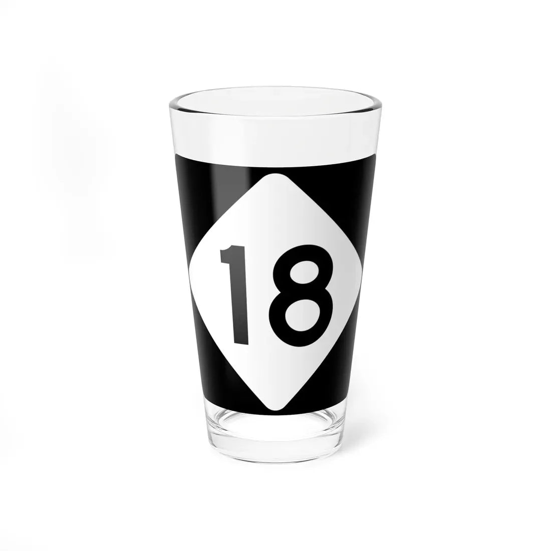 NC 18 (North Carolina) (Road Sign) Pint Glass 16oz 16oz - Go Mug Yourself