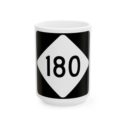 NC 180 (North Carolina) (Road Sign) White Coffee Mug 15oz - Go Mug Yourself