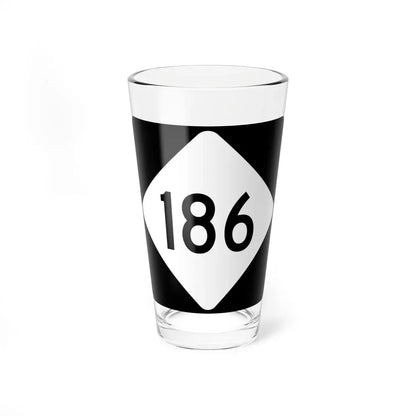 NC 186 (North Carolina) (Road Sign) Pint Glass 16oz 16oz - Go Mug Yourself