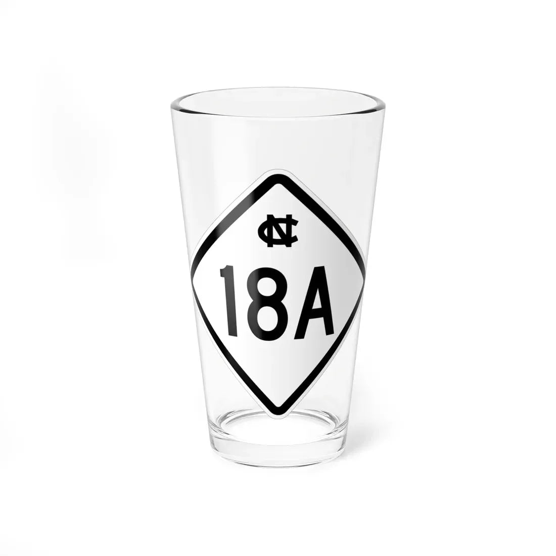 NC 18A 1957 (North Carolina) (Road Sign) Pint Glass 16oz 16oz - Go Mug Yourself