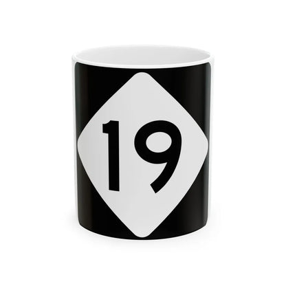 NC 19 (North Carolina) (Road Sign) White Coffee Mug 11oz - Go Mug Yourself