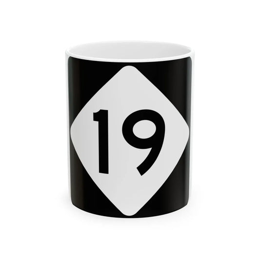 NC 19 (North Carolina) (Road Sign) White Coffee Mug 11oz - Go Mug Yourself