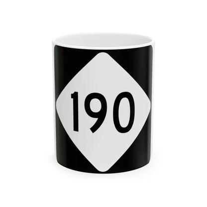 NC 190 (North Carolina) (Road Sign) White Coffee Mug 11oz - Go Mug Yourself