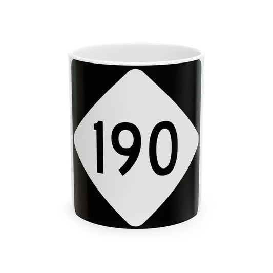 NC 190 (North Carolina) (Road Sign) White Coffee Mug 11oz - Go Mug Yourself
