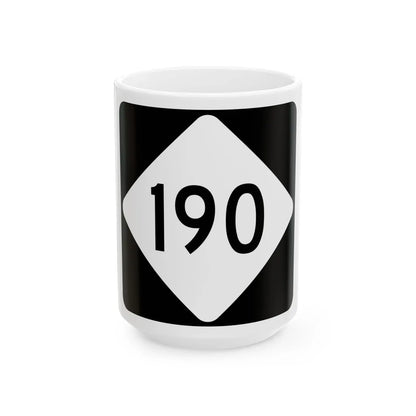 NC 190 (North Carolina) (Road Sign) White Coffee Mug 15oz - Go Mug Yourself