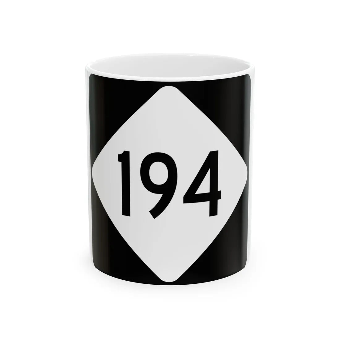 NC 194 (North Carolina) (Road Sign) White Coffee Mug 11oz - Go Mug Yourself