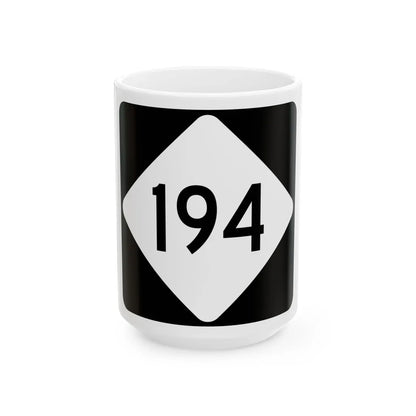 NC 194 (North Carolina) (Road Sign) White Coffee Mug 15oz - Go Mug Yourself