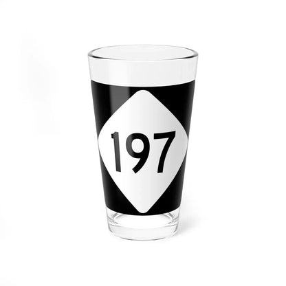 NC 197 (North Carolina) (Road Sign) Pint Glass 16oz 16oz - Go Mug Yourself
