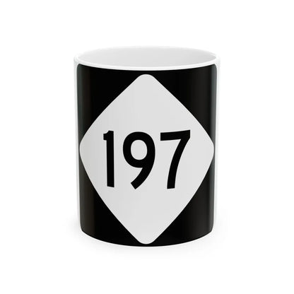 NC 197 (North Carolina) (Road Sign) White Coffee Mug 11oz - Go Mug Yourself