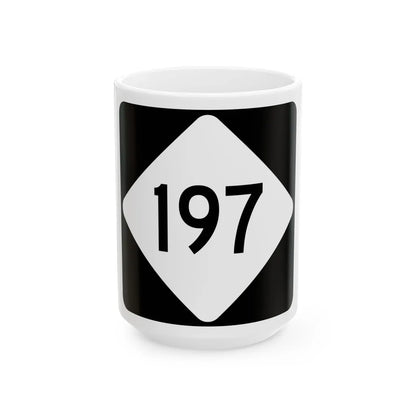 NC 197 (North Carolina) (Road Sign) White Coffee Mug 15oz - Go Mug Yourself