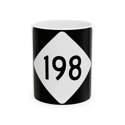 NC 198 (North Carolina) (Road Sign) White Coffee Mug 11oz - Go Mug Yourself