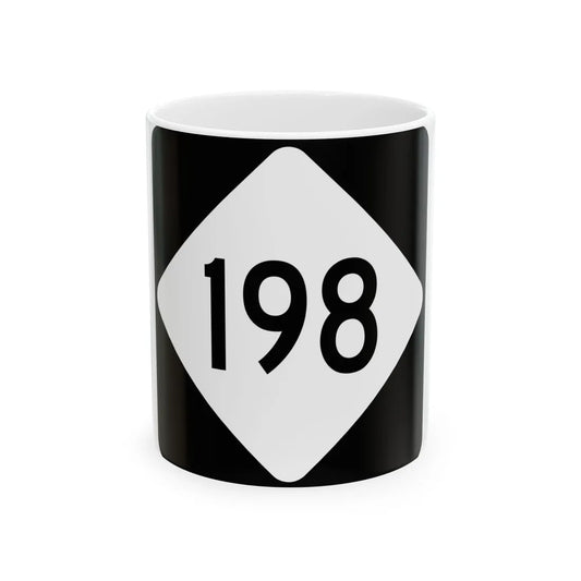 NC 198 (North Carolina) (Road Sign) White Coffee Mug 11oz - Go Mug Yourself