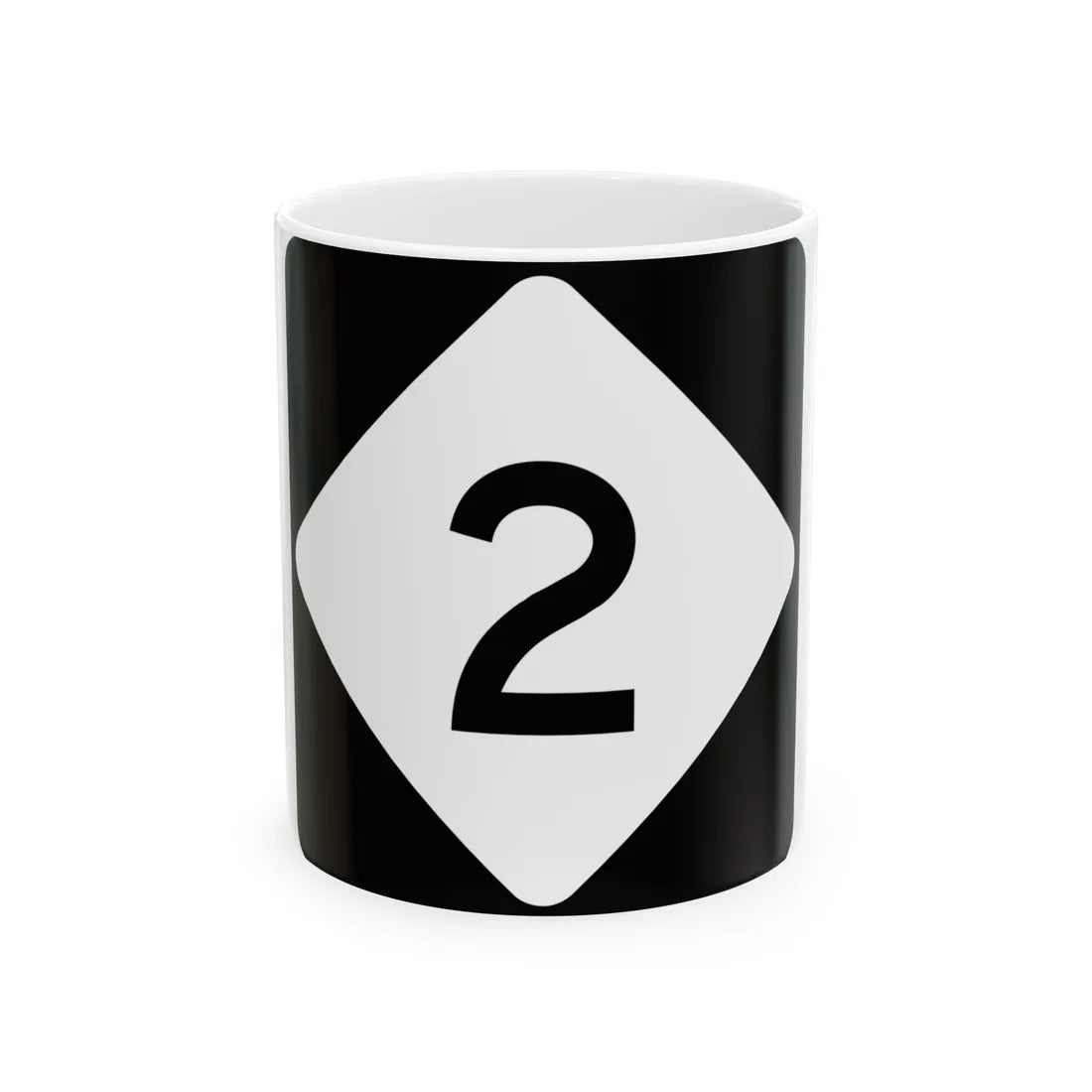NC 2 (North Carolina) (Road Sign) White Coffee Mug 11oz - Go Mug Yourself