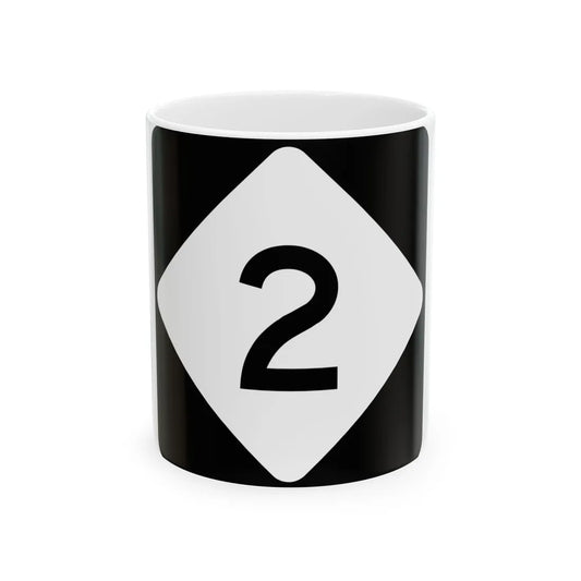 NC 2 (North Carolina) (Road Sign) White Coffee Mug 11oz - Go Mug Yourself