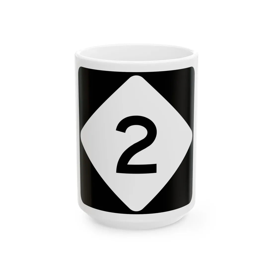 NC 2 (North Carolina) (Road Sign) White Coffee Mug 15oz - Go Mug Yourself