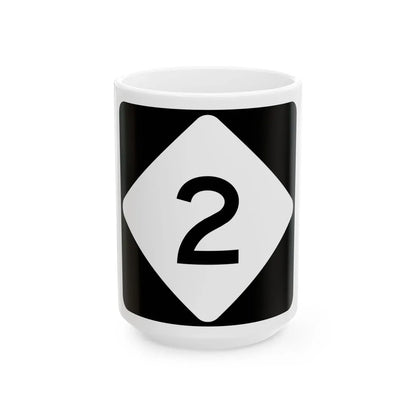 NC 2 (North Carolina) (Road Sign) White Coffee Mug 15oz - Go Mug Yourself
