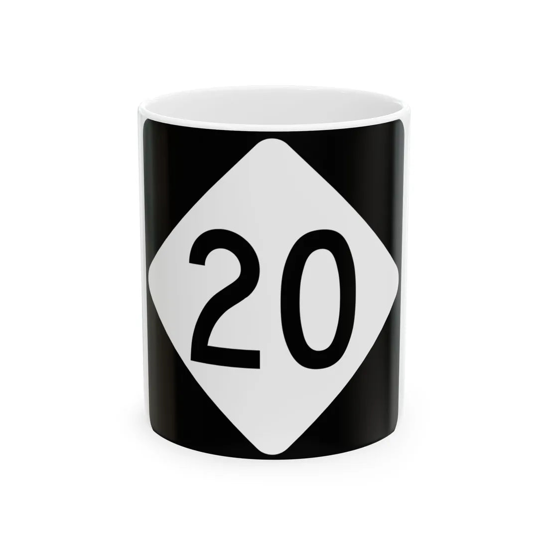 NC 20 (North Carolina) (Road Sign) White Coffee Mug 11oz - Go Mug Yourself