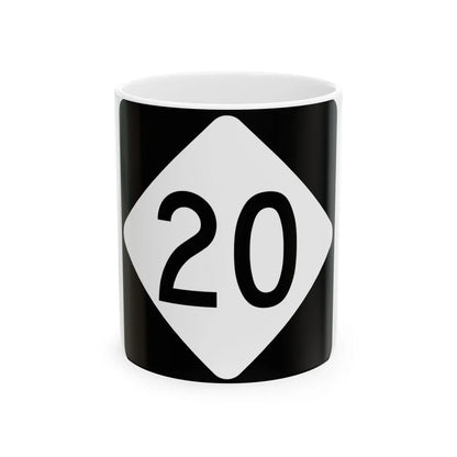 NC 20 (North Carolina) (Road Sign) White Coffee Mug 11oz - Go Mug Yourself