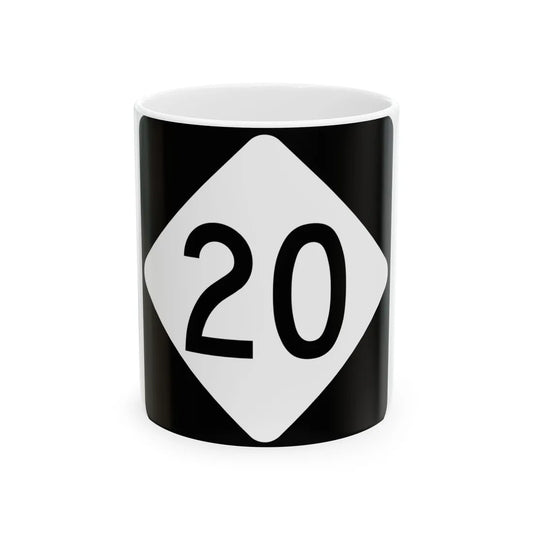 NC 20 (North Carolina) (Road Sign) White Coffee Mug 11oz - Go Mug Yourself